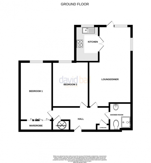 Floor Plan Image for 2 Bedroom Apartment for Sale in Mount Wise, Newquay