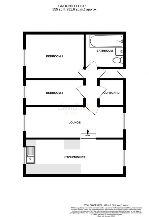 Floor Plan Image for 2 Bedroom Apartment for Sale in Retreat Court, St. Columb