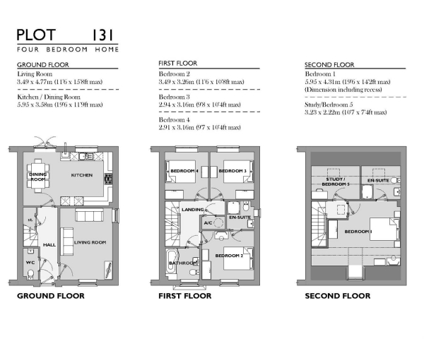 Floor Plan Image for 4 Bedroom Semi-Detached House for Sale in Nansledan, Newquay