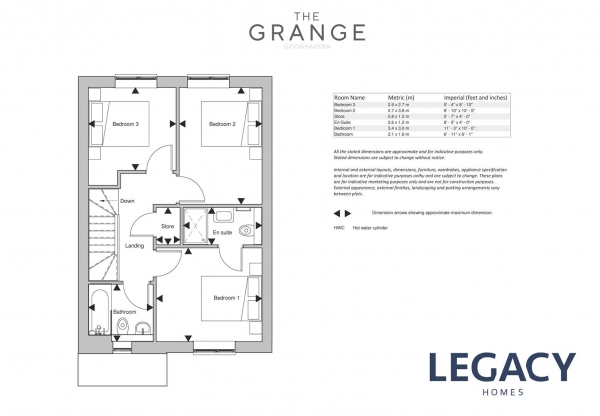 Floor Plan Image for 3 Bedroom Semi-Detached House for Sale in The Grange, Goonhavern