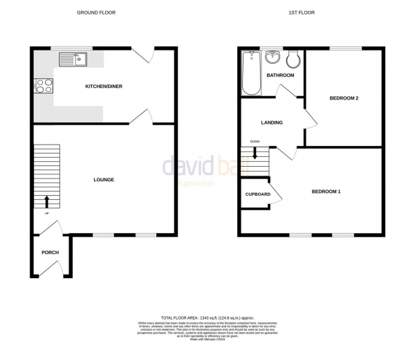 Floor Plan Image for 2 Bedroom End of Terrace House for Sale in Meadowside, Newquay