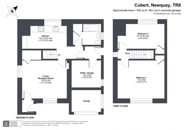 Floor Plan Image for 2 Bedroom Cottage for Sale in Cubert