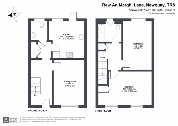 Floor Plan Image for 2 Bedroom Semi-Detached House for Sale in Rew An Margh, Lane