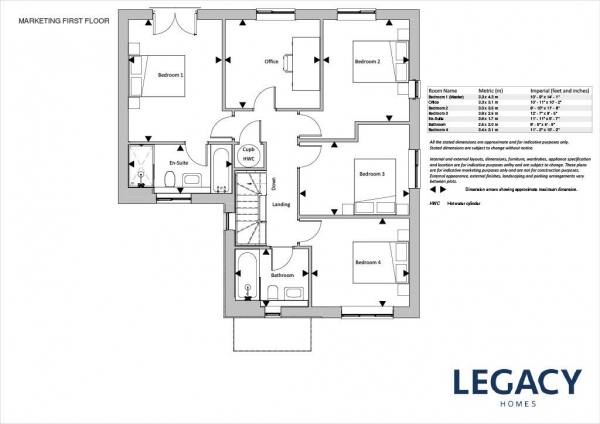 Floor Plan Image for 4 Bedroom Detached House for Sale in The Grange, Goonhavern,