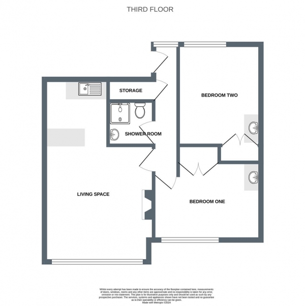 Floor Plan Image for 2 Bedroom Apartment for Sale in Watergate Road, Newquay