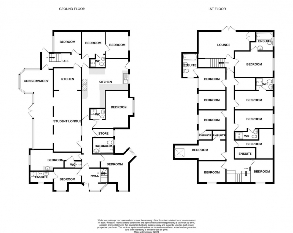 Floor Plan Image for 16 Bedroom Guest House for Sale in Edgcumbe Avenue, Newquay