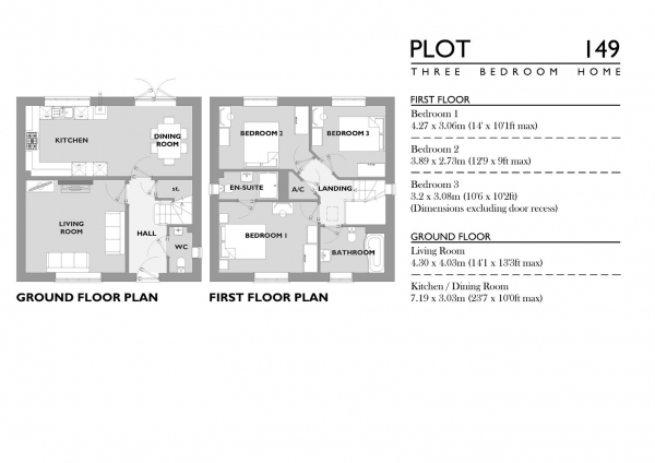 Floor Plan Image for 3 Bedroom Detached House for Sale in Nansledan, Newquay