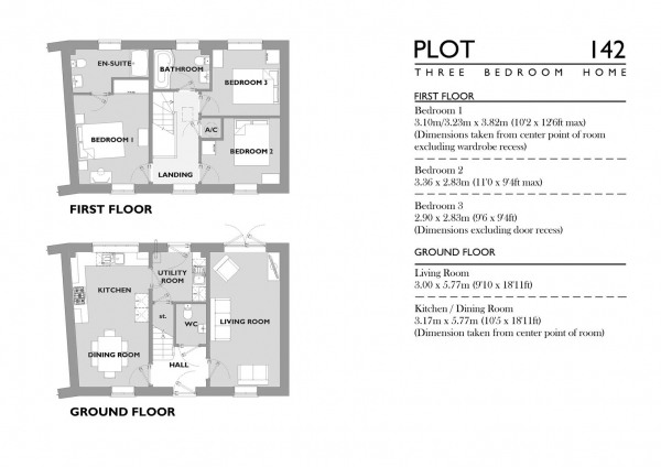 Floor Plan Image for 3 Bedroom Semi-Detached House for Sale in Nansledan, Newquay