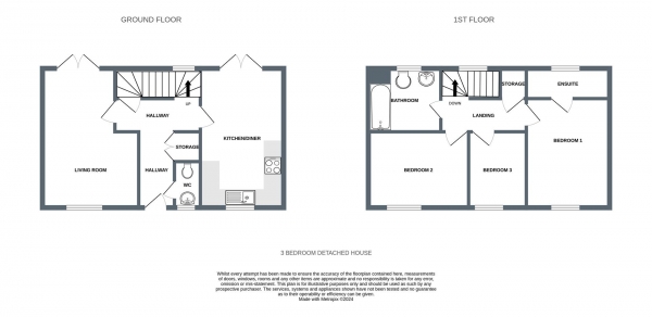 Floor Plan Image for 3 Bedroom Detached House for Sale in Shared Ownership, Newquay