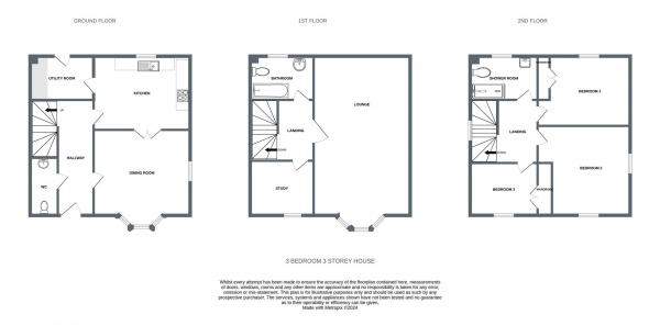 Floor Plan Image for 3 Bedroom Detached House for Sale in Shared Ownership, Newquay