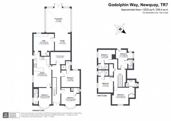 Floor Plan Image for 8 Bedroom Guest House for Sale in 4 Godolphin Way, Newquay