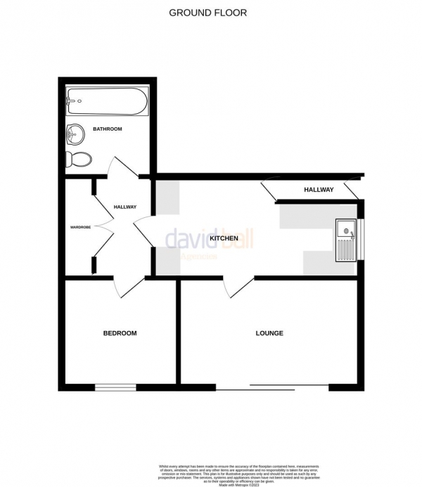 Floor Plan Image for 1 Bedroom Flat for Sale in Flat 2 Wayside Court Newquay Cornwall