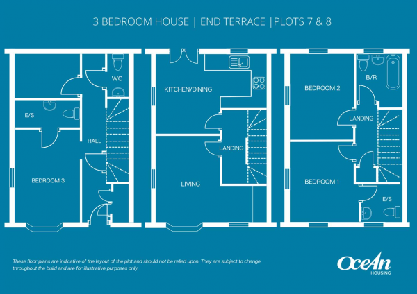 Floor Plan Image for 3 Bedroom End of Terrace House for Sale in Shared Ownership, Newquay