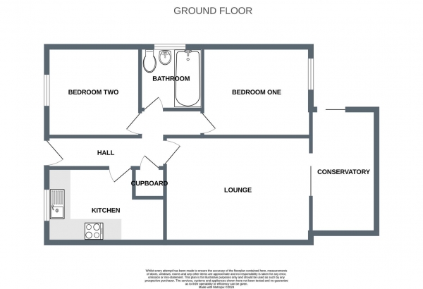 Floor Plan Image for 2 Bedroom Semi-Detached Bungalow for Sale in Gorse Close, Newquay