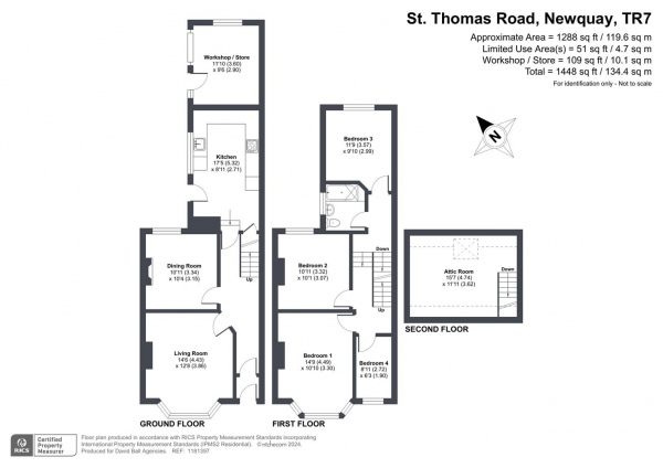 Floor Plan Image for 4 Bedroom Terraced House for Sale in St. Thomas Road, Newquay