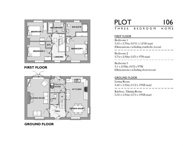 Floor Plan Image for 3 Bedroom Detached House for Sale in Nansledan, Newquay