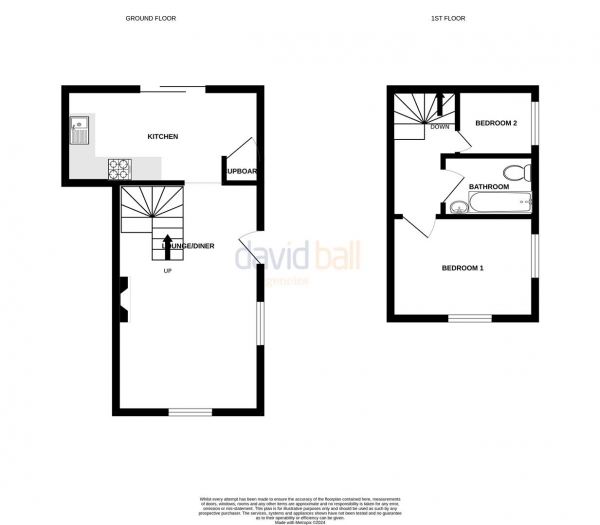 Floor Plan Image for 2 Bedroom Semi-Detached House for Sale in Mellanvrane Lane, Newquay