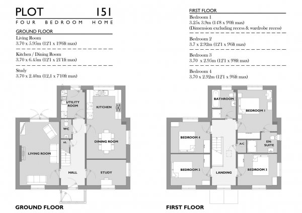 Floor Plan Image for 4 Bedroom Detached House for Sale in Nansledan, Newquay