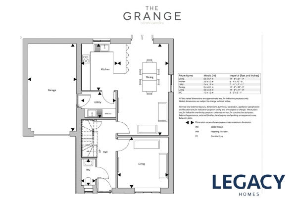 Floor Plan Image for 4 Bedroom Detached House for Sale in The Grange, Goonhavern,