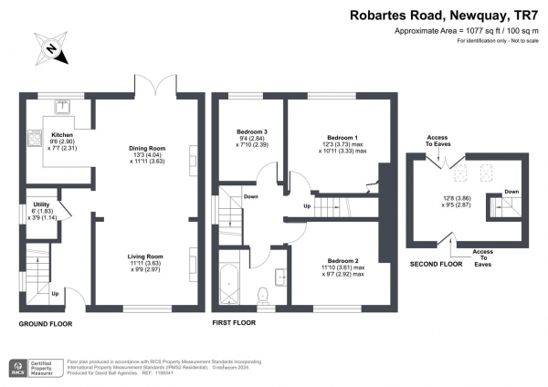 Floor Plan Image for 3 Bedroom Semi-Detached House for Sale in Robartes Road, Newquay