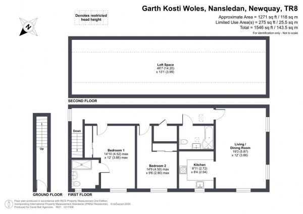 Floor Plan Image for 2 Bedroom Coach House for Sale in Garth Kosti Woles, Nansledan