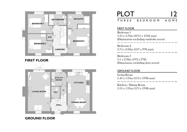 Floor Plan Image for 3 Bedroom Semi-Detached House for Sale in Nansledan, Newquay