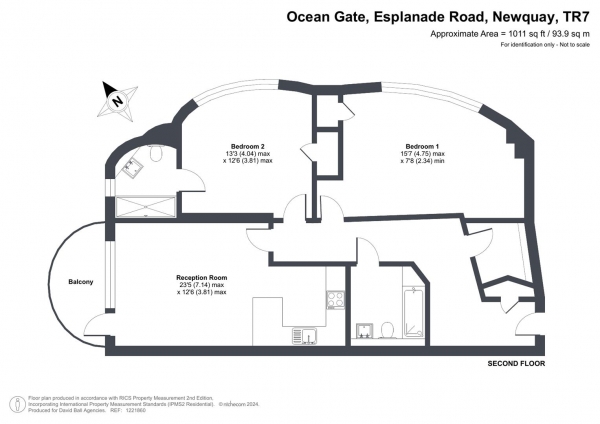 Floor Plan Image for 2 Bedroom Apartment for Sale in Esplanade Road, Newquay