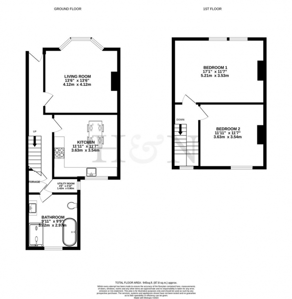 Floor Plan Image for 2 Bedroom Flat for Sale in Goldstone Road, Hove