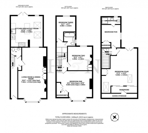 Floor Plan Image for 5 Bedroom Property for Sale in Stoneham Road, Hove