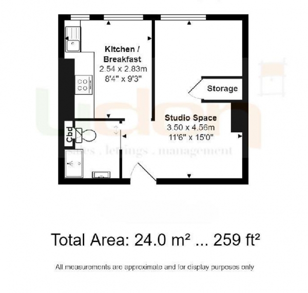 Floor Plan Image for Studio for Sale in Powis Square, Hove