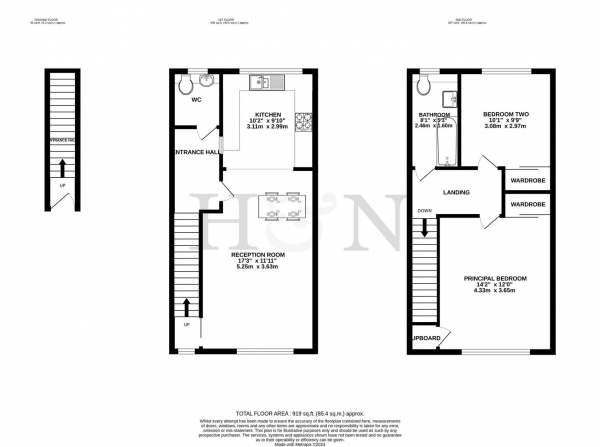 Floor Plan Image for 2 Bedroom Flat for Sale in Wendover Grange, Westbourne Villas, Hove