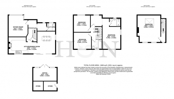 Floor Plan Image for 4 Bedroom Property for Sale in Elm Drive, Hove