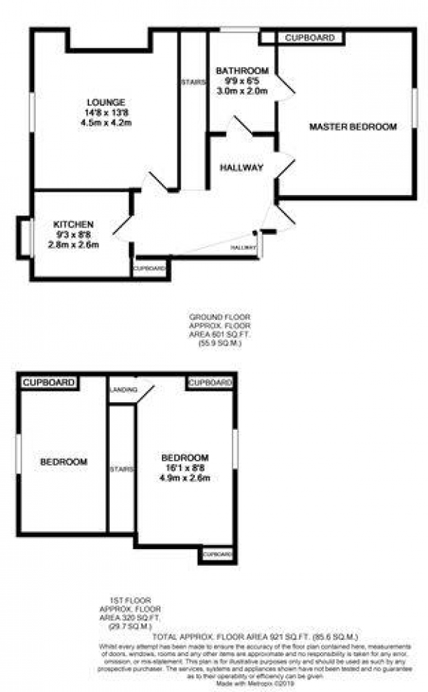 Floor Plan for 3 Bedroom Maisonette for Sale in Buckingham Place, Brighton, BN1, 3PQ -  &pound375,000