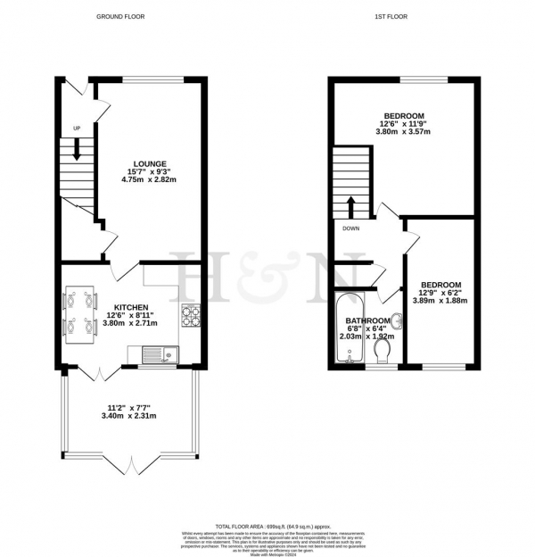 Floor Plan Image for 2 Bedroom Property for Sale in Church Green, Shoreham-By-Sea