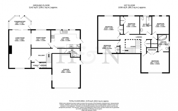 Floor Plan Image for 4 Bedroom Detached House for Sale in Woodland Drive, Hove