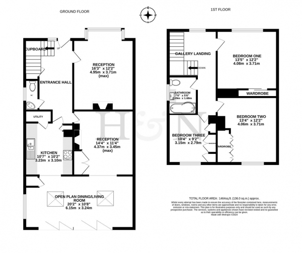 Floor Plan Image for 3 Bedroom Detached House for Sale in Titian Road, Hove