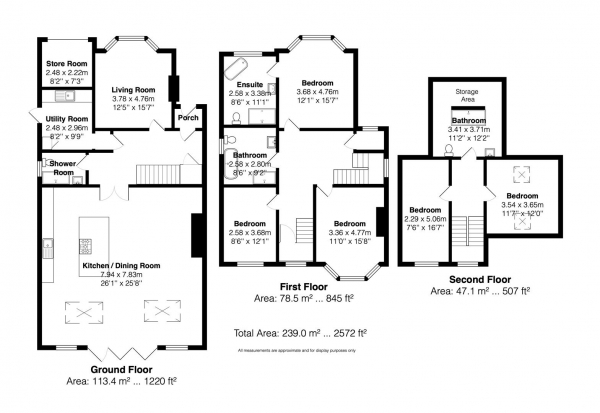 Floor Plan Image for 5 Bedroom Detached House for Sale in Woodland Drive, Hove