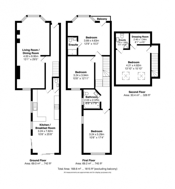 Floor Plan Image for 4 Bedroom Semi-Detached House for Sale in New Church Road, Hove