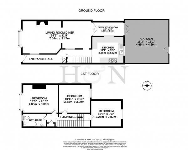 Floor Plan Image for 3 Bedroom End of Terrace House for Sale in Whippingham Street, Brighton