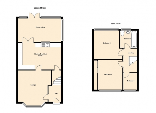 Floor Plan for 3 Bedroom Property for Sale in Tackford Road, Coventry, CV6, 7HT - Offers Over &pound125,000