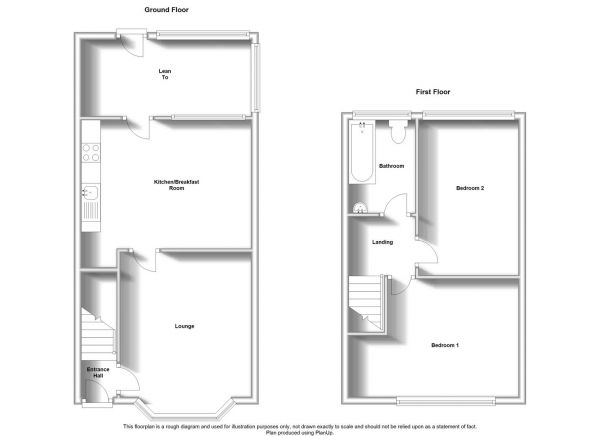 Floor Plan Image for 2 Bedroom Terraced House for Sale in Stubbs Grove,Wyken, Coventry