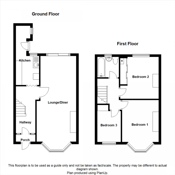 Floor Plan Image for 3 Bedroom Terraced House for Sale in Edyth Road, Wyken