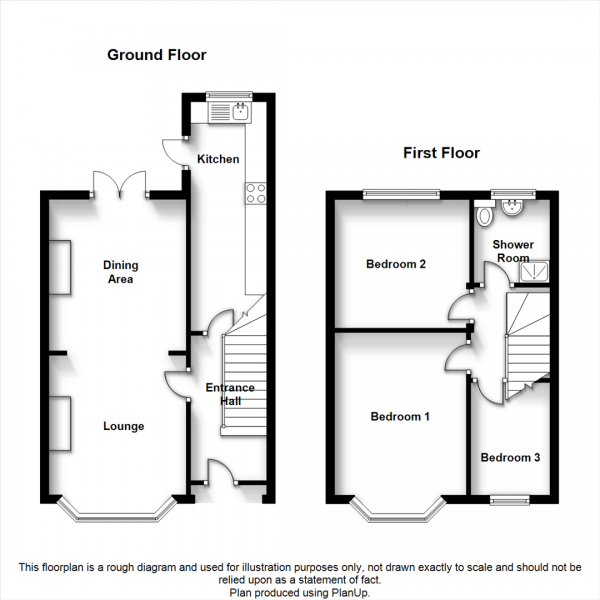 Floor Plan Image for 3 Bedroom End of Terrace House for Sale in Lord Lytton Avenue, Wyken, Coventry