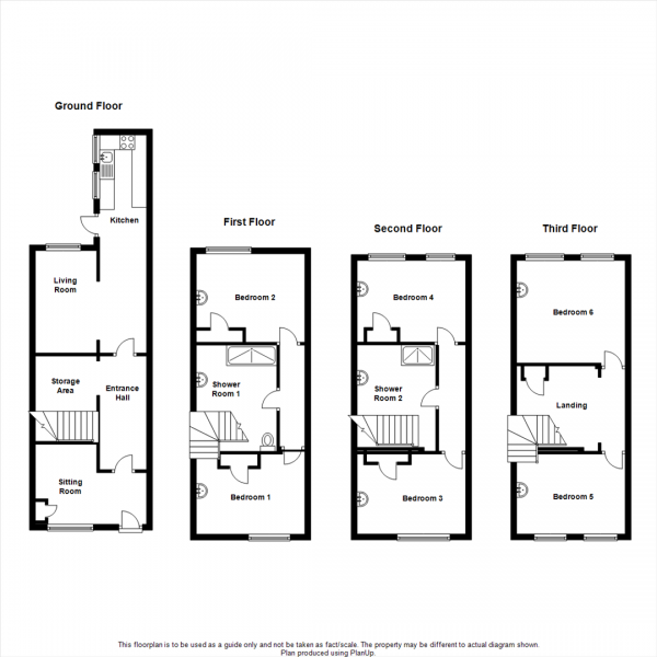 Floor Plan Image for 6 Bedroom Terraced House for Sale in Lower Ford Street, Stoke, Coventry