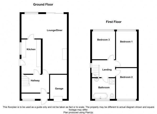 Floor Plan for 3 Bedroom Semi-Detached House for Sale in Abbeydale Close, Binley, Coventry, CV3, 2NS -  &pound190,000