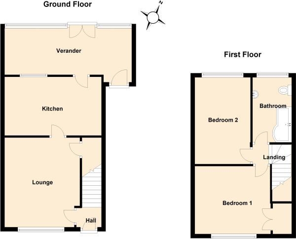 Floor Plan Image for 2 Bedroom End of Terrace House for Sale in Strathmore Avenue, Coventry