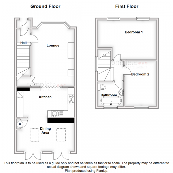 Floor Plan Image for 2 Bedroom End of Terrace House for Sale in Eastcotes, Tile Hill, Coventry