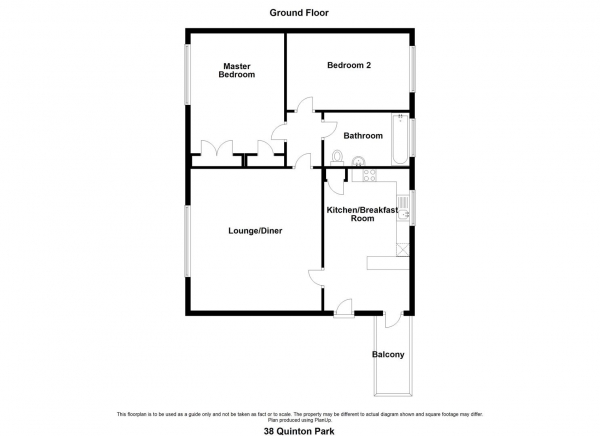 Floor Plan Image for 2 Bedroom Flat for Sale in Quinton Park, Cheylesmore, Coventry