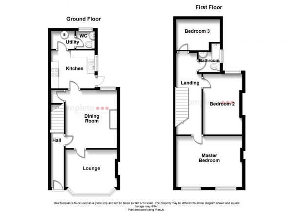 Floor Plan Image for 3 Bedroom Terraced House for Sale in Kingsland Avenue, Coventry