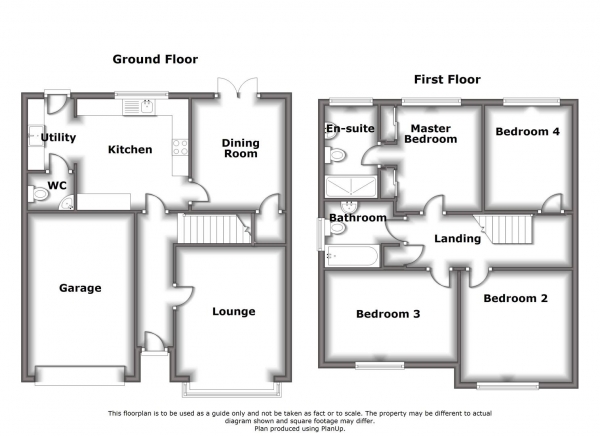 Floor Plan Image for 4 Bedroom Detached House for Sale in Tremelay Drive, Tile Hill, Coventry